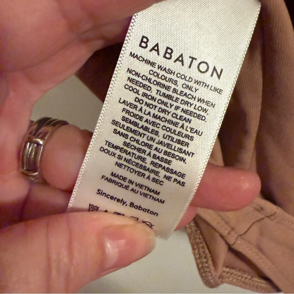 Babaton by Aritzia One Piece Tan Bodysuit Womens Large - Picture 7 of 8